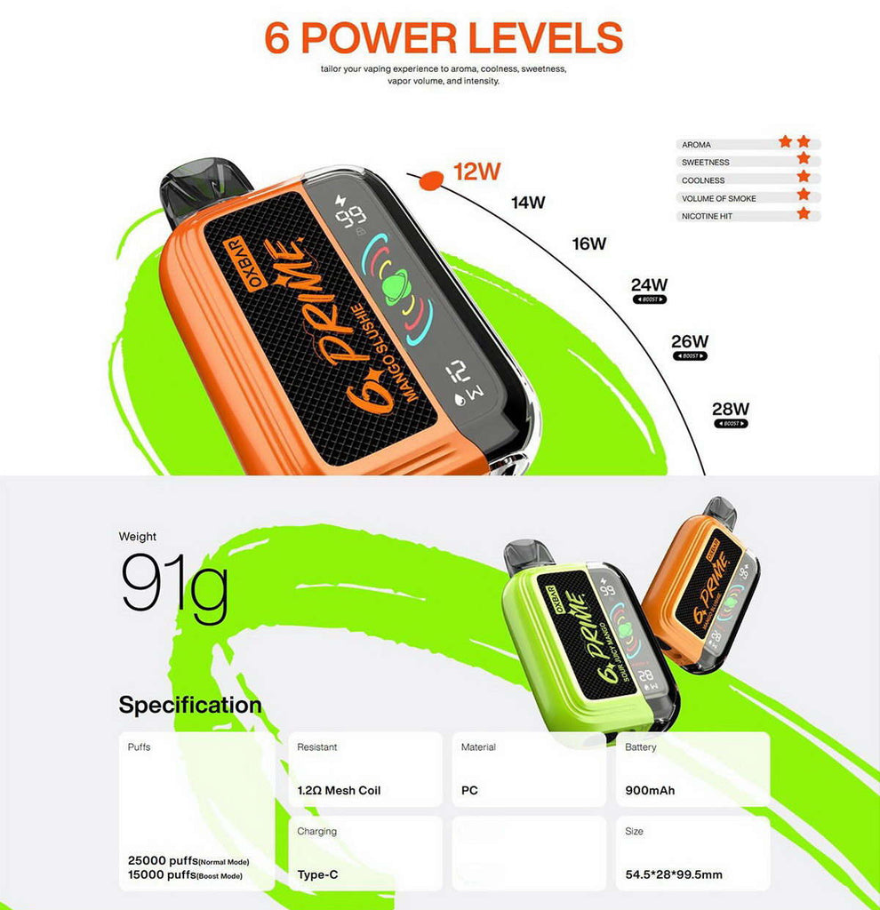 OXBAR G Prime 25K 20000 Vape | Rechargeable | From £9.99