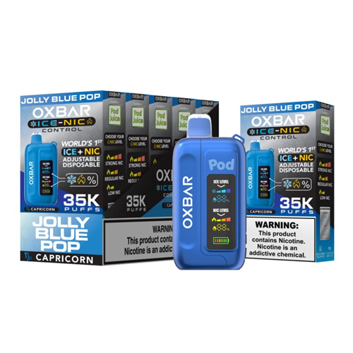 Oxbar Ice Nic Control 35K Jolly Blue Pop (Capricorn) – Disposable Pod 5% Nic