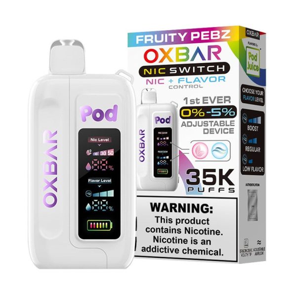 Fruity Pebz OXBAR x Pod Juice NIC Switch 35K Puffs Disposable Vape