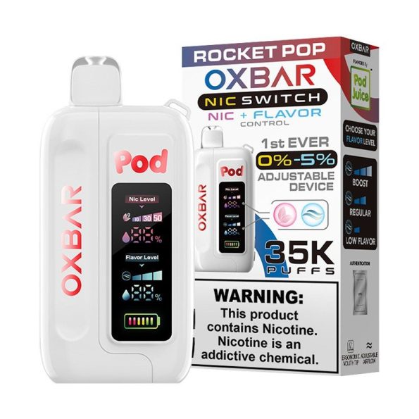 Rocket Pop OXBAR x Pod Juice NIC Switch 35K Puffs Disposable Vape