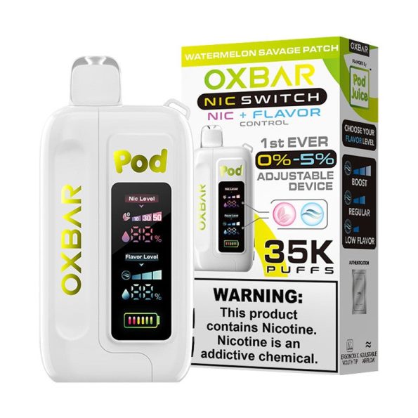 Watermelon Savage Patch OXBAR x Pod Juice NIC Switch 35K Puffs Disposable Vape